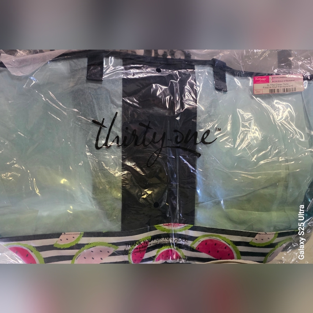 Thirty-One Watermelon In The Clear Tote Bag